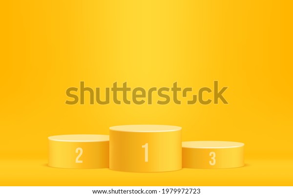 Competition Winner Podium On Minimal Scene Stock Vector (Royalty Free ...