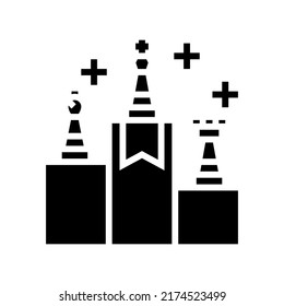 competition winners glyph icon vector. competition winners sign. isolated symbol illustration