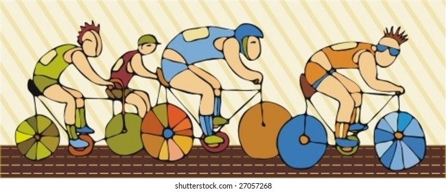 Competitions of bicyclists