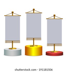 Competition,Winner stand on podium with flags