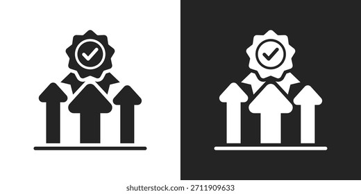 Competitive Advantage Icon In Black And White Glyph Style