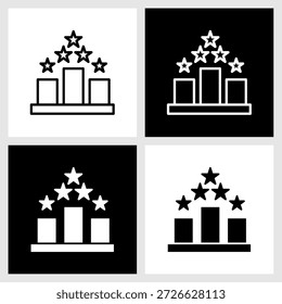 Competitive Advantage Icon with Black and White Background