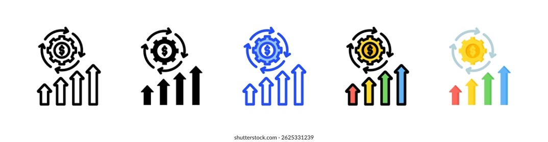 Competitive Advantage Icon Collection With Multiple Styles