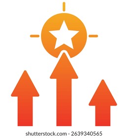 Competitive Advantage Icon Element for Design