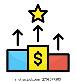 Elemento de icono de ventaja competitiva para el diseño