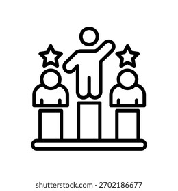 Competitive Advantage Icon Line Vector Illustration