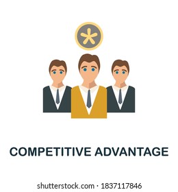 Symbol Wettbewerbsvorteil. Einfaches Element aus der Business Growth Collection. Symbol für kreativen Wettbewerbsvorteil für Webdesign, Vorlagen, Infografiken und mehr