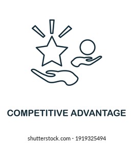 Competitive Advantage Icon. Simple Element From Management Collection. Creative Competitive Advantage Icon For Web Design, Templates, Infographics And More