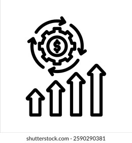Competitive Advantage Line Vector Illustration On White Background.