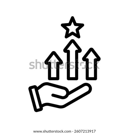 Competitive Advantage Line Vector Illustration On White Background.