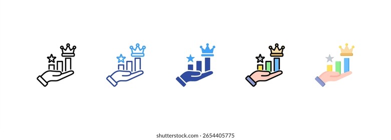 Wettbewerbsvorteil Multi-Style-Symbolsatz