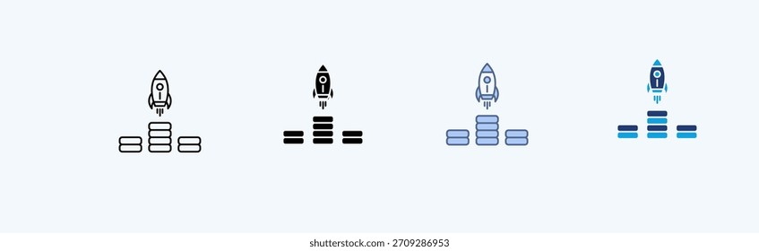 Ventaja competitiva Icono múltiple Vector de ilustración