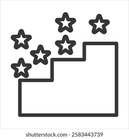 Competitive Advantage Outline Icon Vector Illustration