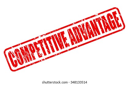 COMPETITIVE ADVANTAGE red stamp text on white