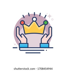 competitive advantage vector illustration.  Startup and new business filled outline icon. 