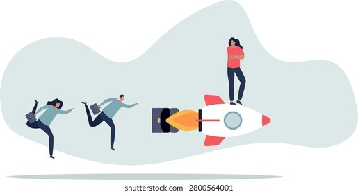 Competitive advantage to win business competition, innovation or creativity for winning strategy and success concept.life situation and activities.