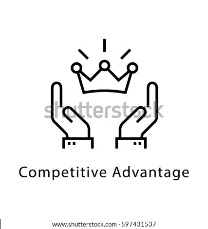 competitive advantages vector line icon のベクター画像素材