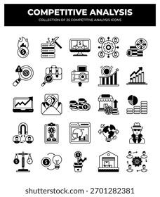 Análisis competitivo. 25 íconos empresariales esenciales para la estrategia y el crecimiento