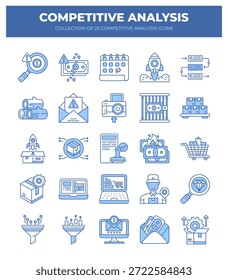 Competitive Analysis. 25 Essential Business Strategy Icons
