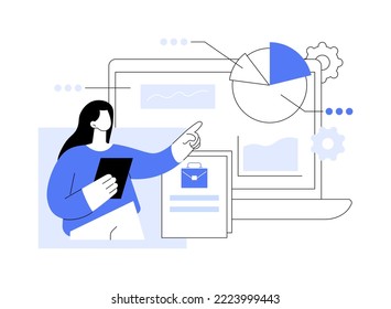 Competitive analysis abstract concept vector illustration. Marketing competitor research, competitive project, market analysis, product release, independent business consultant abstract metaphor.