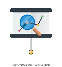 Competitive analysis flat vector icon.