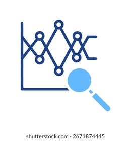 Competitive Analysis Icon Glyph Color Vector Illustration