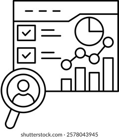 Competitive Analysis Icon Line Vector Illustration