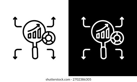 Análisis competitivo con diseño de conjunto de iconos