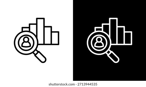 Análisis competitivo con diseño de conjunto de iconos