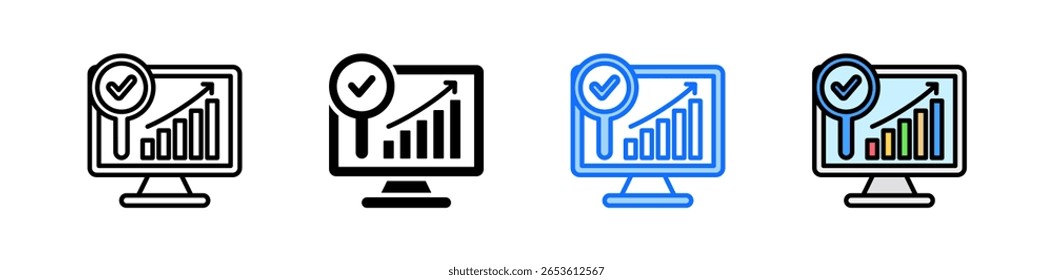 Competitive Analysis Icon Set Multiple Style Collection