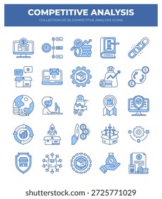 Competitive Analysis Icons. A Collection of 25 Essential Business Strategy Graphics