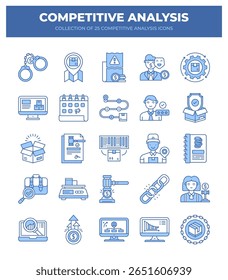 Competitive Analysis Icons. A Visual Guide to Business Strategy