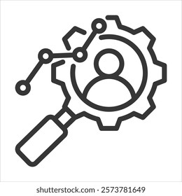 Competitive Analysis Outline Icon Vector Illustration