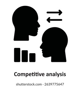 Competitive analysis Vector Icon which can easily modify or edit
