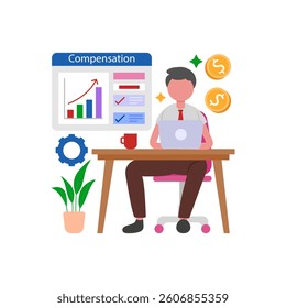 Competitive Compensation Plan Design Framework Vector Illustration