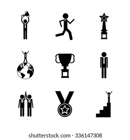 Competitive concept with businessman design, vector illustration 10 eps graphic.