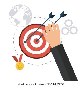 Competitive concept with businessman design, vector illustration 10 eps graphic.