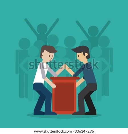 Competitive concept with businessman design, vector illustration 10 eps graphic.