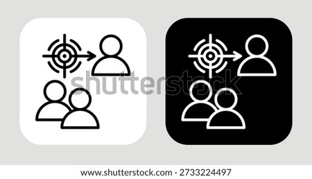 Competitive Exposure Icon In Black and White Line Style