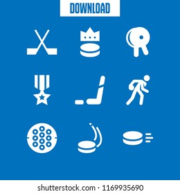 competitive icon. 9 competitive vector set. hockey, ice hockey, bowling and puck icons for web and design about competitive theme
