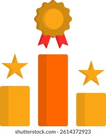 Competitive Icon Flat Vector Illustration
