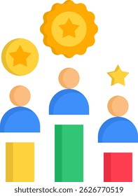 Competitive Icon Flat Vector Illustration
