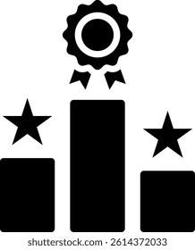 Competitive Icon Glyph Vector Illustration