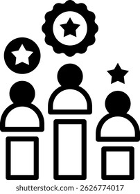 Competitive Icon Mixed Vector Illustration
