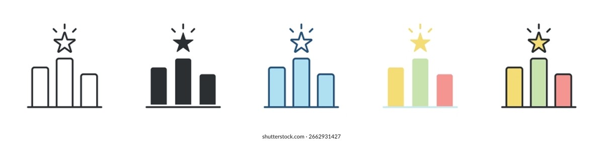 Competitive Icon Set Multiple Style Collection