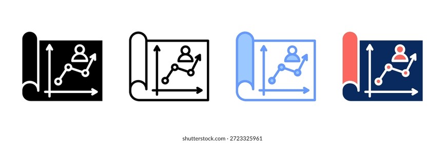 Competitive icon set multiple style collection