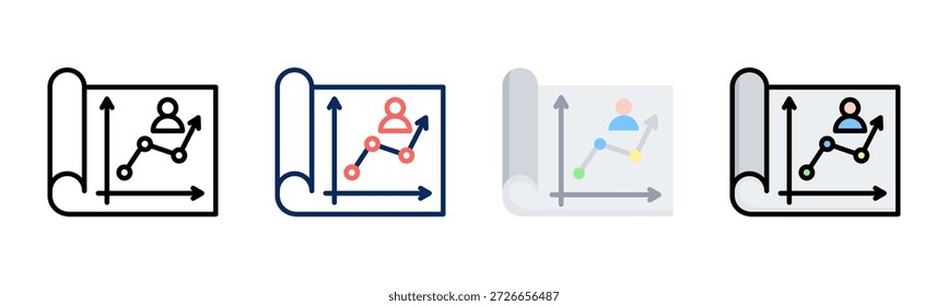 Competitive icon set multiple style collection