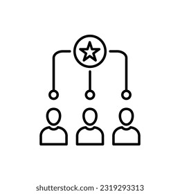 ilustración de vector de icono competitivo. aislado de fondo blanco. icono de línea moderna