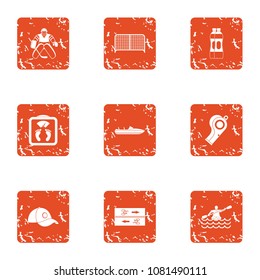 Competitive icons set. Grunge set of 9 competitive vector icons for web isolated on white background
