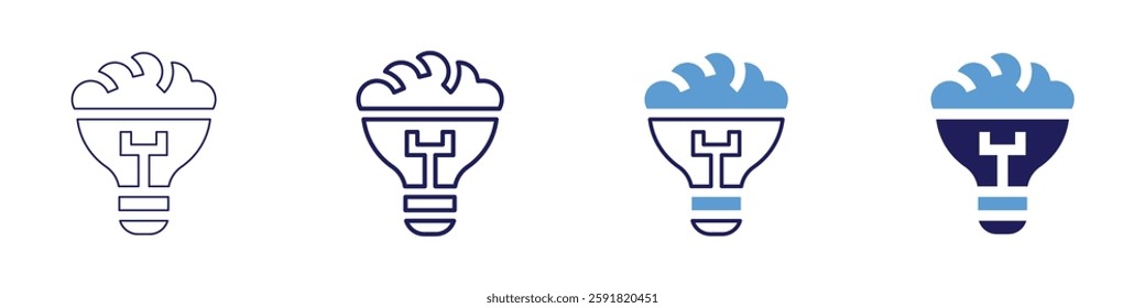 Competitive innovation icon in 4 different styles. Thin Line, Line, Bold Line, Duotone. Duotone style. Editable stroke.
